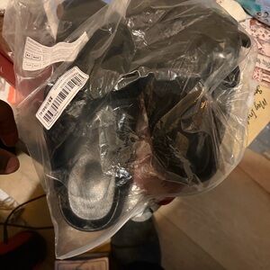 Black Slide Sandals 9.5